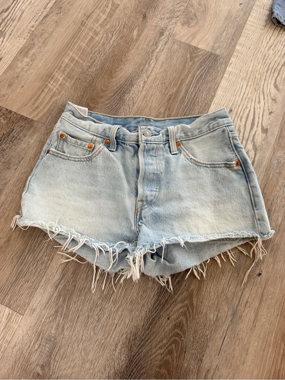 Levi’s Light Blue Denim Cutoff Shorts 24
